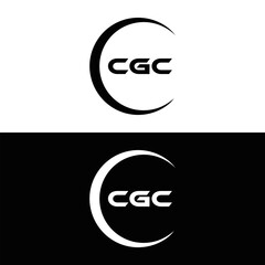 CGC logo. C G C design. White CGC letter. CGC, C G C letter logo design. C G C letter logo design in FIVE, FOUR, THREE, style. letter logo set in one artboard. C G C letter logo vector design.