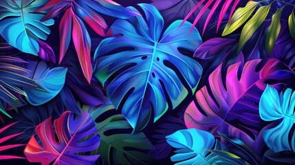 Vibrant tropical plants in a lush garden, perfect for botanical themes