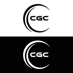 CGC logo. C G C design. White CGC letter. CGC, C G C letter logo design. C G C letter logo design in FIVE, FOUR, THREE, style. letter logo set in one artboard. C G C letter logo vector design.