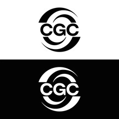 CGC logo. C G C design. White CGC letter. CGC, C G C letter logo design. C G C letter logo design in FIVE, FOUR, THREE, style. letter logo set in one artboard. C G C letter logo vector design.