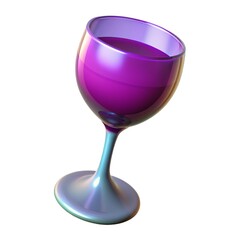 Transparent wine goblet reflects elegance Glass.  Empty cocktail glass shines.  Sophisticated design renders luxury Glass.  Glass isolated on white background.
