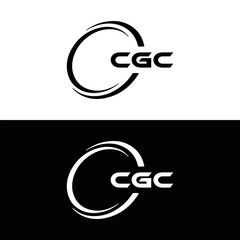 CGC logo. C G C design. White CGC letter. CGC, C G C letter logo design. C G C letter logo design in FIVE, FOUR, THREE, style. letter logo set in one artboard. C G C letter logo vector design.