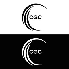 CGC logo. C G C design. White CGC letter. CGC, C G C letter logo design. C G C letter logo design in FIVE, FOUR, THREE, style. letter logo set in one artboard. C G C letter logo vector design.