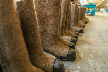 Valenki - traditional footwear for countries with low temperatures in winter.