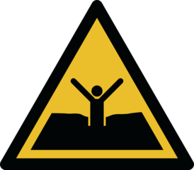 danger sign, uni en iso 7010 w, international caution sign, yellow 7010w triangle