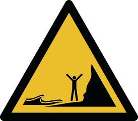 danger sign, uni en iso 7010 w, international caution sign, yellow 7010w triangle