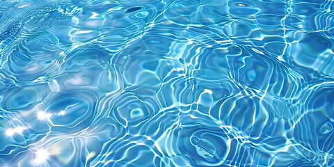a image of a pool with a blue water surface and ripples