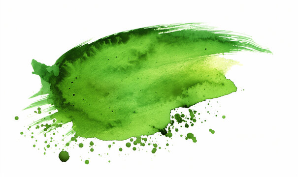 recommend clip art: Watercolor green ink splash clip art, vector illustration on a white background, with simple shapes, soft colors, and a digital drawing style in the style of minimalism