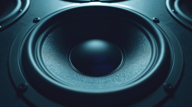 Massive speakers projecting dynamic, high volume sound for impactful audio experience concept