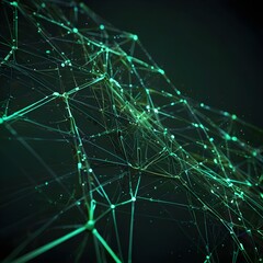 Green futuristic technology background with organic motion. with copy space .wallpaper