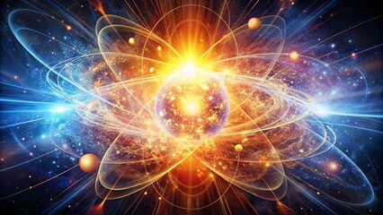 Obraz premium Raw Power Unleashed: The Cascade of Atomic Particles