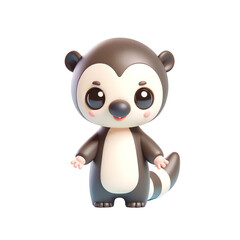 Naklejka premium A cute 3D image of Colugo