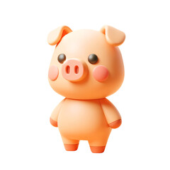Fototapeta premium A cute 3D image of Mini Pig