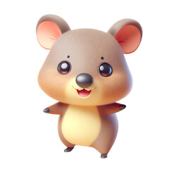 Fototapeta premium A cute 3D image of Quokka