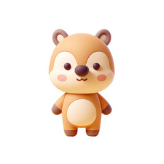 Fototapeta premium : A cute 3D image of Wildlife Animal
