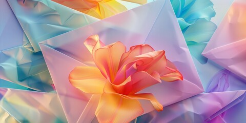 Obraz premium Colorful Gift Boxes with Decorative Ribbons in Pastel Shades