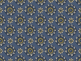GEOMETRIC SEAMLESS PATTERNS IN EARTHY TONES AJRAKH PATTERN, HAND BLOCK PRINT, BATIK PRINT, INDIAN TEXTILE BACKGROUND