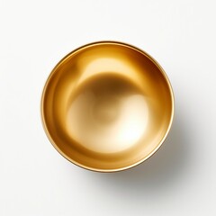 golden bowl on a white background