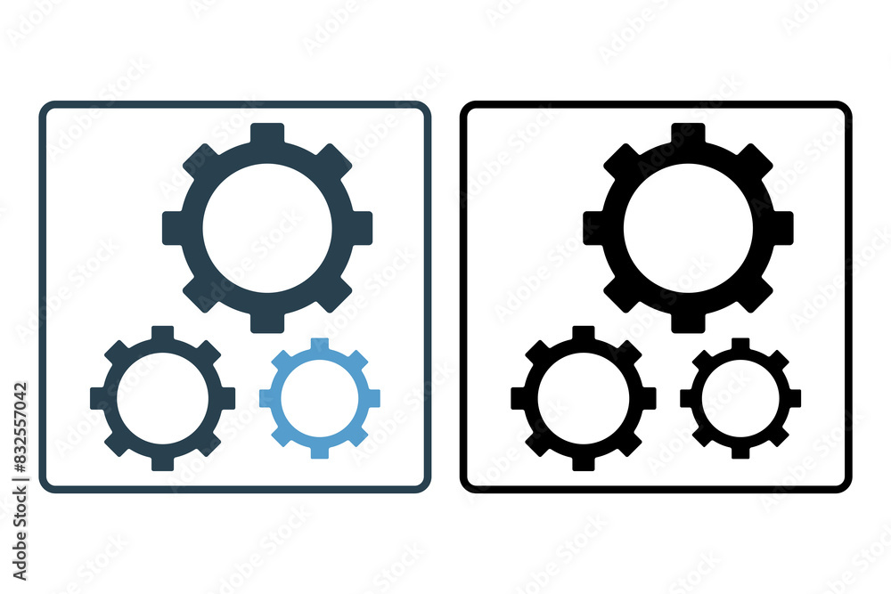 Poster settings icon. icon related to setup and setting. suitable for web site, app, user interfaces, print