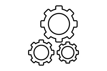 Settings icon. icon related to setup and setting. suitable for web site, app, user interfaces, printable etc. line icon style. simple vector design editable