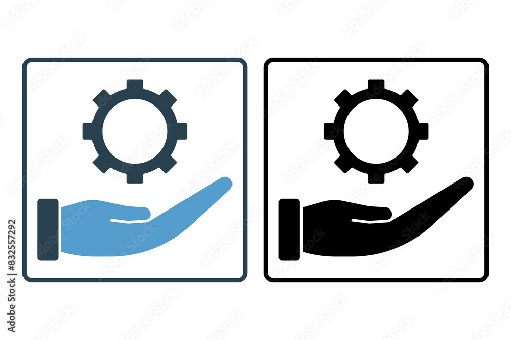 Poster customization icon. icon related to setup and setting. suitable for web site, app, user interfaces, 