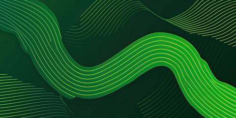 a image of a green and black abstract background with wavy lines