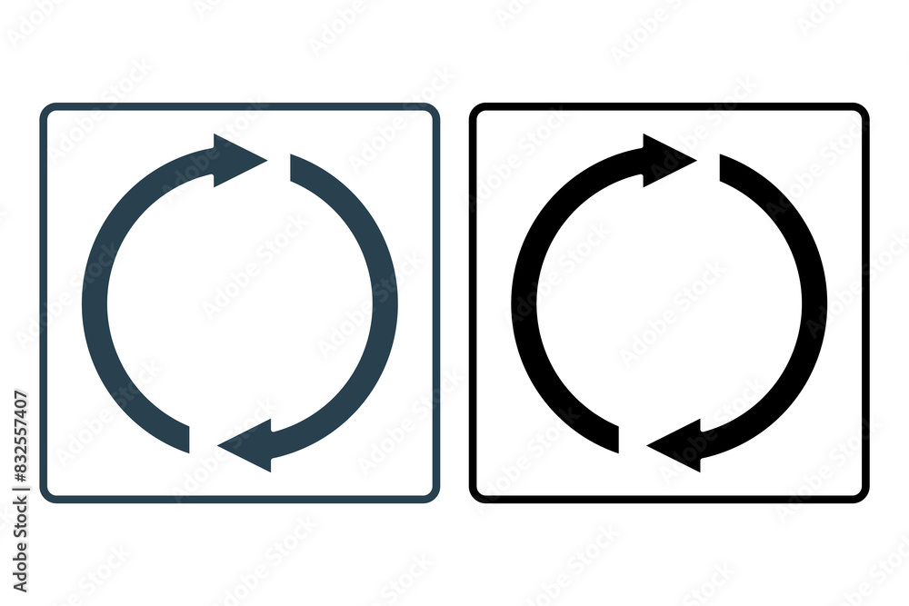 Poster factory reset icon. icon related to setup and setting. suitable for web site, app, user interfaces, 