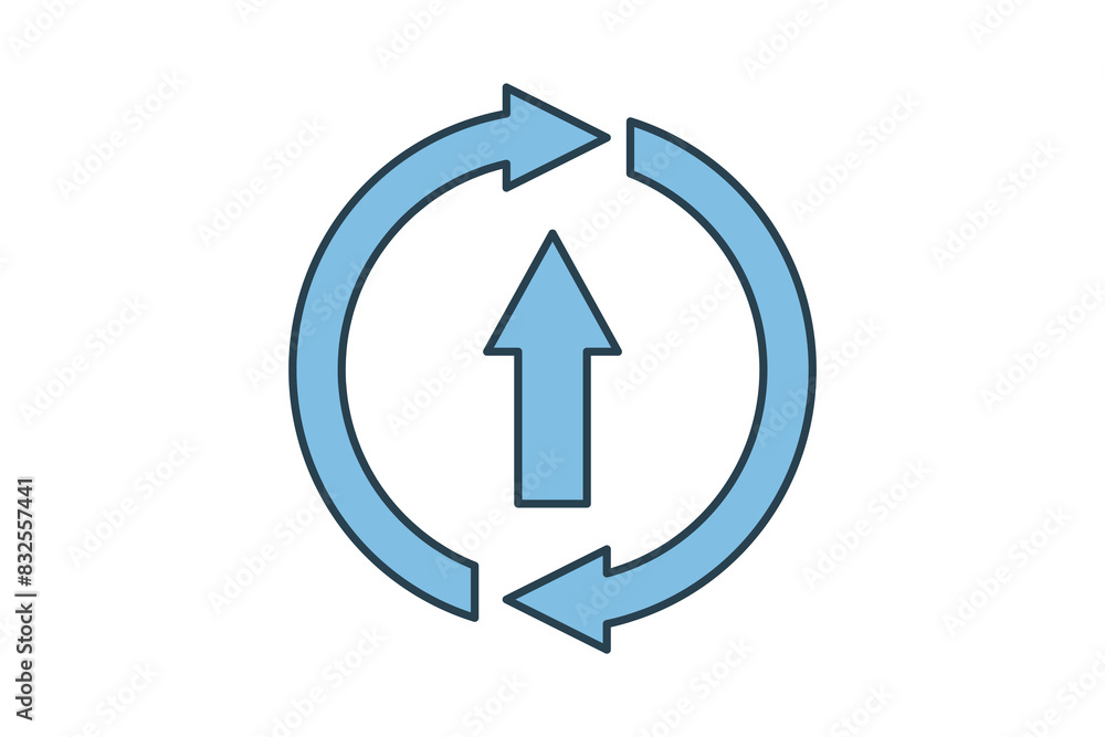 Poster update icon. icon related to setup and setting. suitable for web site, app, user interfaces, printab