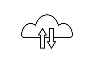 Backup and restore icon. icon related to setup and setting. suitable for web site, app, user interfaces, printable etc. line icon style. simple vector design editable