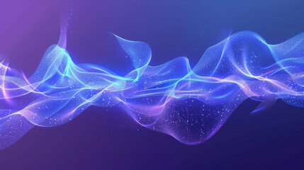 A blue wave with a purple streak