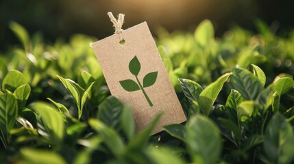 A label with a green check mark and the words certified sustainable assuring consumers of the products ethical and ecofriendly practices.