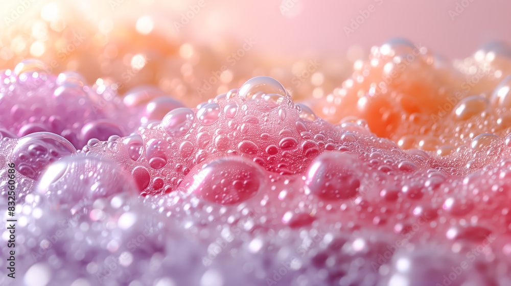 Aufkleber Soap foam with bubbles as an abstract texture background close-up