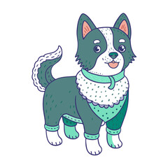 cute cartoon dog for tshirt design 