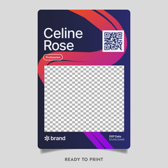 Minimalist trendy event id card template