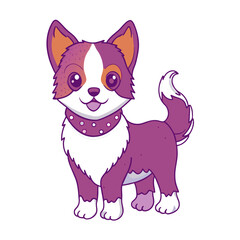 cute cartoon dog for tshirt design 