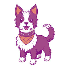 cute cartoon dog for tshirt design 