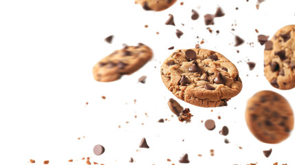  Chocolate chip cookie falling
