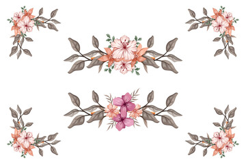 Classic Vitage Wedding Ornaments Frames Separator Elements Classic Vintage Wedding Invitation Hand Drawn