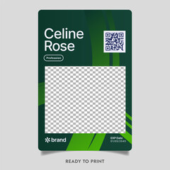 Minimalist trendy event id card template