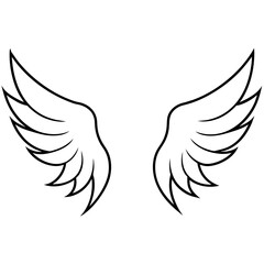 Elegant illustration of black wings for design or inspiration, perfect for artistic projects