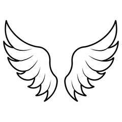 Obraz premium Elegant illustration of black wings for design or inspiration, perfect for artistic projects