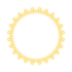 yellow circle frame dot neon light and party