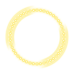 yellow circle frame dot neon light
