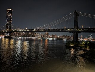 Obraz premium New-York la nuit, architecture, NYC,