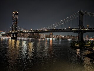 Obraz premium NYC, New-York la nuit, architecture