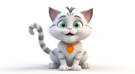 Obraz premium cat with a cup of tea