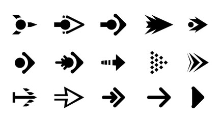 arrow set icon vector collection