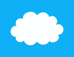 Concept of a hand drawn cloud icon. Cartoon style element. Vector illustration