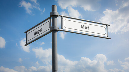 Signposts the direct way to Courage versus Fear