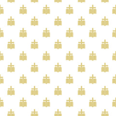 Obraz premium Holy bible book icon isolated seamless pattern on white background
